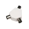 Coax (Male) to F-Plug (Male) 2-Way Y-Splitter -Data Networking Shop 11650 P