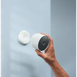 Google Nest Nest Cam Battery-Powered White Wired or Wireless 1080p Indoor & Outdoor Round Smart Camera 2 Pack -Data Networking Shop 124RJ A5