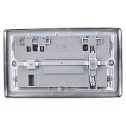 LAP 13A 2-Gang SP Switched Wi-Fi Extender + 2.1A 1-Outlet Type A USB Charger Brushed Steel with White Inserts 8 LAP 13A 2-Gang SP Switched Wi-Fi Extender + 2.1A 1-Outlet Type A USB Charger Brushed Steel with White Inserts -Data Networking Shop 170FV A2
