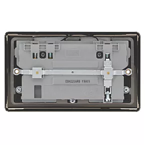 LAP 13A 2-Gang SP Switched Wi-Fi Extender Socket + 2.1A 1-Outlet Type A USB Charger Black Nickel with Black Inserts 6 LAP 13A 2-Gang SP Switched Wi-Fi Extender Socket + 2.1A 1-Outlet Type A USB Charger Black Nickel with Black Inserts - Image 4