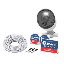 Swann Pro Enforcer SWNHD-875ER-EU White Wired 4K Indoor & Outdoor Bullet Add-On Camera for Swann NVR CCTV Kit