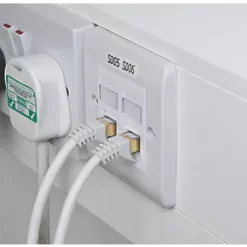 Labgear White Shielded RJ45 Cat 7 Ethernet Patch Lead 20m -Data Networking Shop 408KH A3