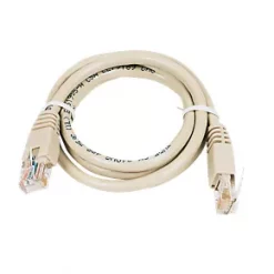 Ivory Unshielded RJ45 Cat 5e Ethernet Cable 1m 10 Pack