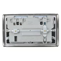 LAP 13A 2-Gang SP Switched Wi-Fi Extender + 2.1A 1-Outlet Type A USB Charger Brushed Steel with Black Inserts 8 LAP 13A 2-Gang SP Switched Wi-Fi Extender + 2.1A 1-Outlet Type A USB Charger Brushed Steel with Black Inserts -Data Networking Shop 658FV A2