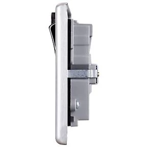 LAP 13A 2-Gang SP Switched Wi-Fi Extender + 2.1A 1-Outlet Type A USB Charger Brushed Steel with Black Inserts 6 LAP 13A 2-Gang SP Switched Wi-Fi Extender + 2.1A 1-Outlet Type A USB Charger Brushed Steel with Black Inserts - Image 4