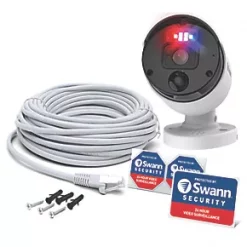 Swann Pro Enforcer SWNHD-1200BE-EU White Wired 12MP Indoor & Outdoor Bullet Add-On Camera for Swann NVR CCTV Kit