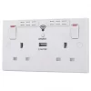 British General 900 Series 13A 2-Gang SP Switched Wi-Fi Extender Socket + 2.1A 1-Outlet Type A USB Charger White -Data Networking Shop 8865V P